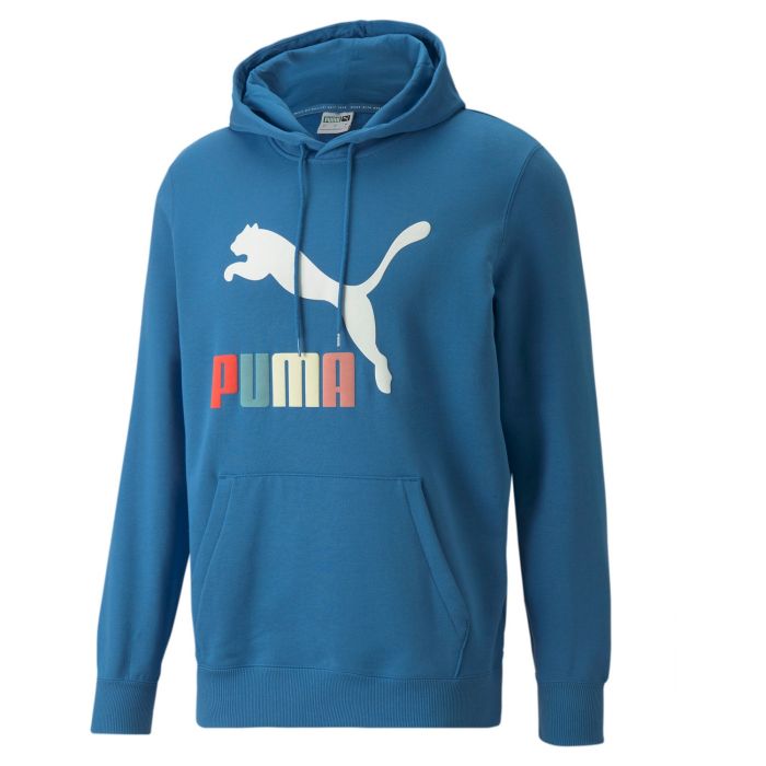 Puma CLASSICS LOGO INTEREST HOODIE TR, moški pulover, modra | Intersport