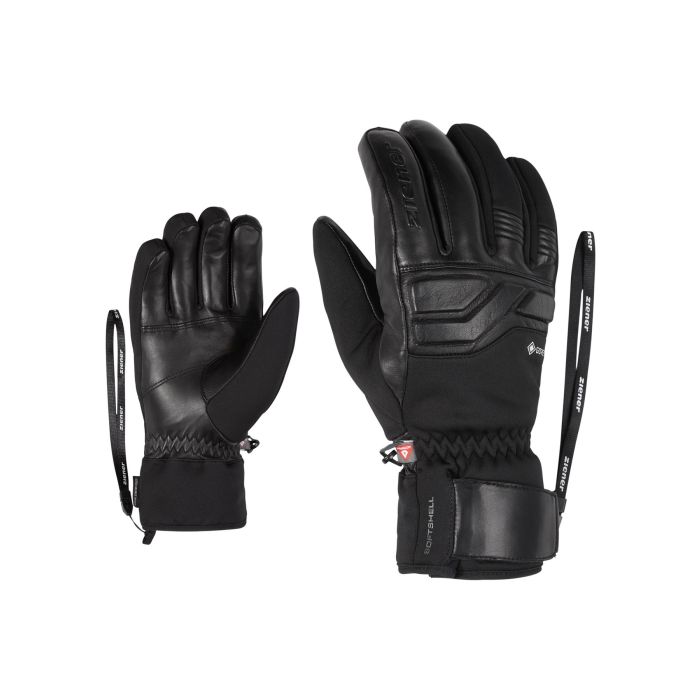 Ziener GIN GTX PR, moške smučarske rokavice, črna | Intersport