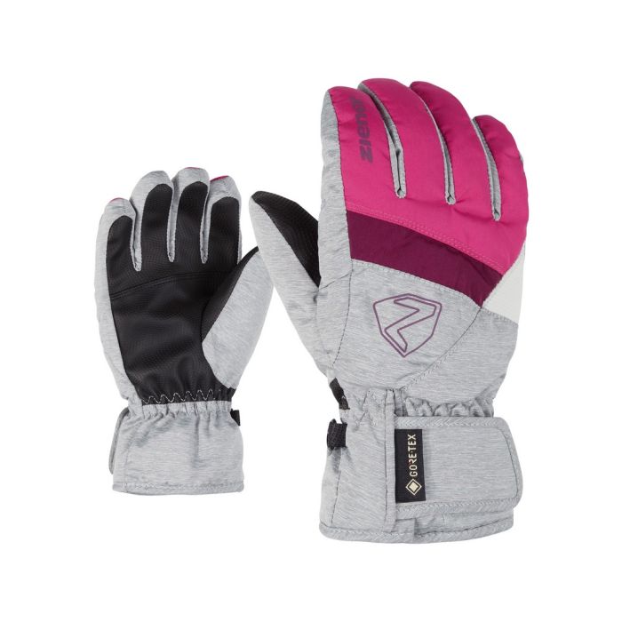 Ziener LEIF GTX, otroške smučarske rokavice, roza | Intersport