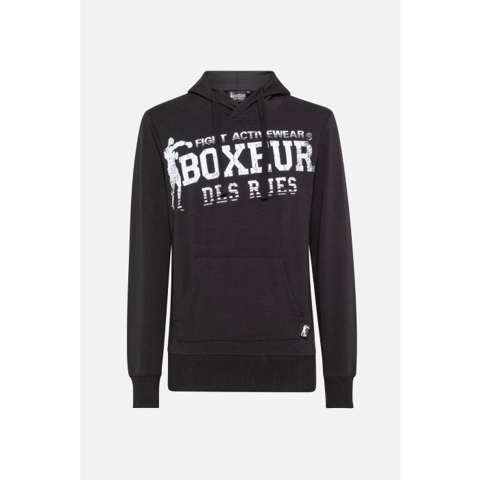 Boxeur HOODED SWEATSHIRT WITH THUMB OPENINGS, moški pulover, črna |  Intersport