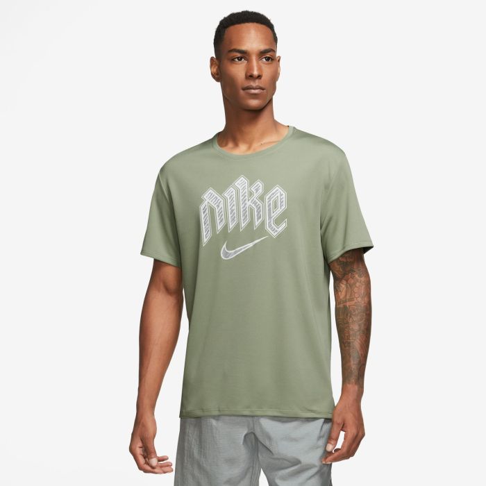 Nike M NK DF RUN DVN MILER SS, moška tekaška majica, zelena | Intersport