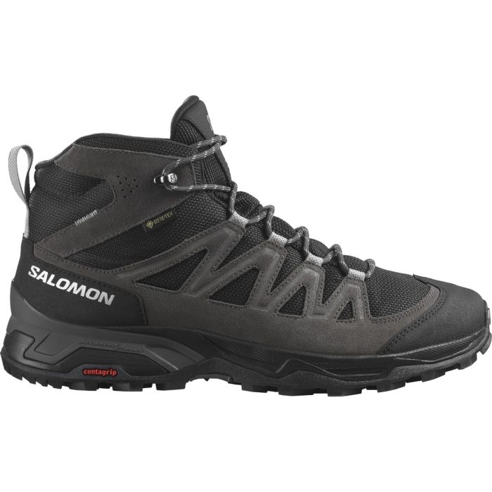 Salomon X WARD LEATHER MID GTX, moški pohodni čevlji, črna | Intersport