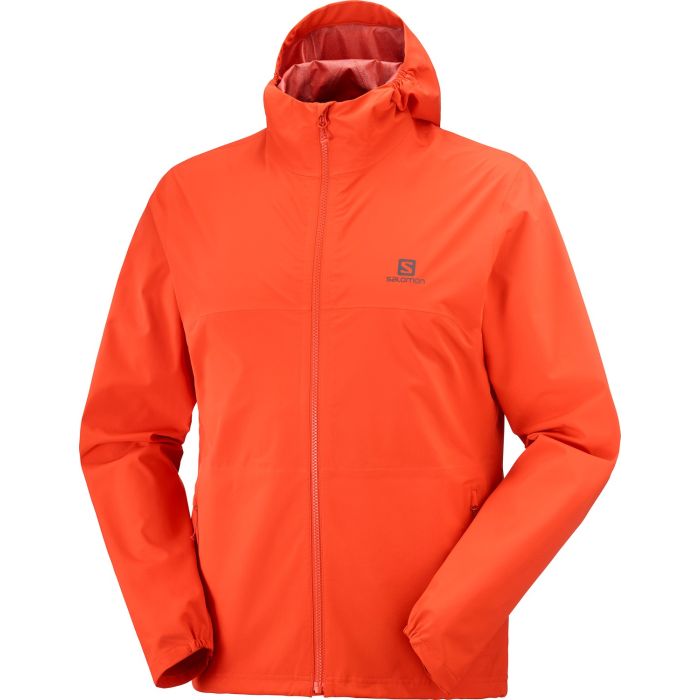 Salomon ESSENTIAL WP 2.5L JKT M, moška pohodna jakna, rdeča | Intersport
