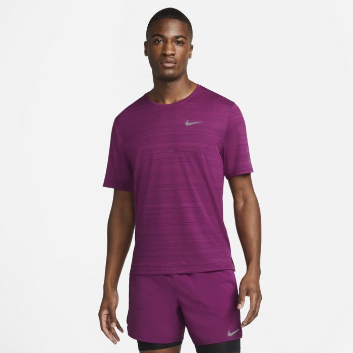 Nike M NK DF MILER TOP SS, moška tekaška majica, vijolična | Intersport