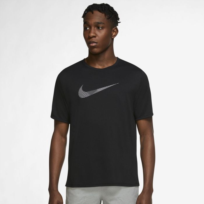 Nike DRI-FIT RUN DIVISION MILER SHORT-SLEEVE HYBRID RUNNING TOP, moška tekaška  majica, črna | Intersport