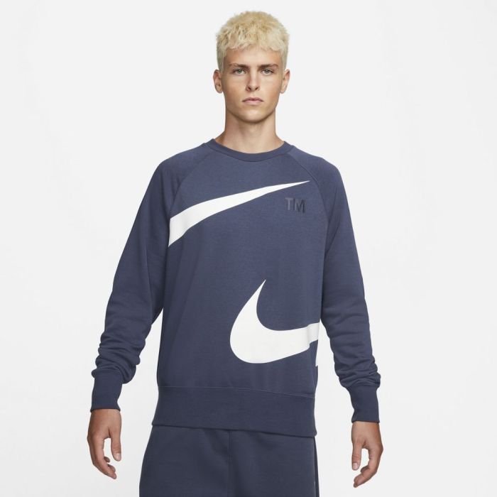 Nike SPORTSWEAR SWOOSH FLEECE CREW, moška majica, modra | Intersport