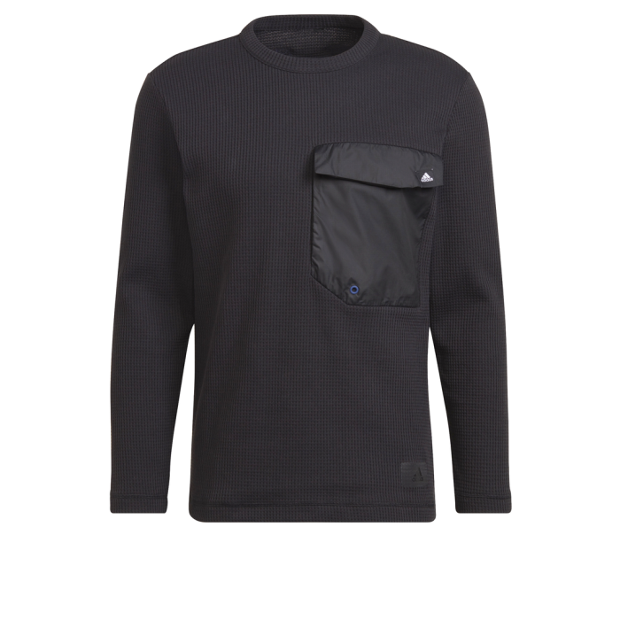 adidas M POCKET CREW, moški pulover, črna | Intersport