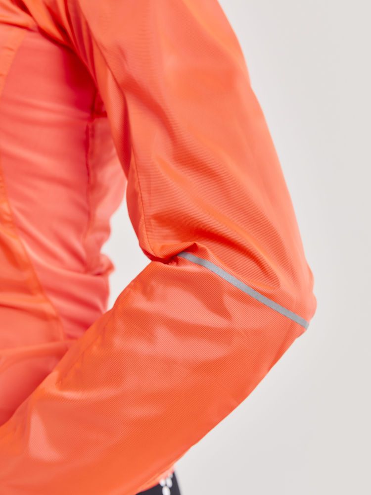 Craft ESSENCE LIGHT WIND JKT W, ženska kolesarska jakna, oranžna |  Intersport