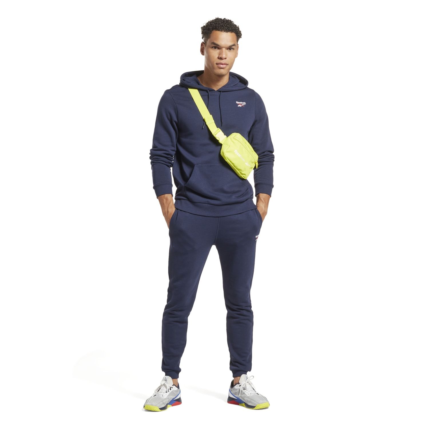 Reebok RI FT LEFT CHEST OTH HOOD, moški pulover, modra | Intersport