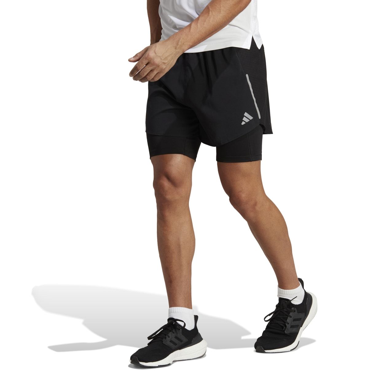 Adidas D4R SHORT 2IN1, moške kratke tekaške hlače, črna | Intersport