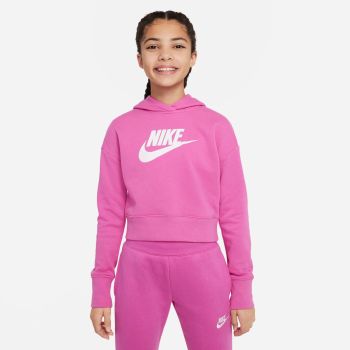 Nike G NSW CLUB FT CROP HOODIE HBR, pulover o., roza | Intersport
